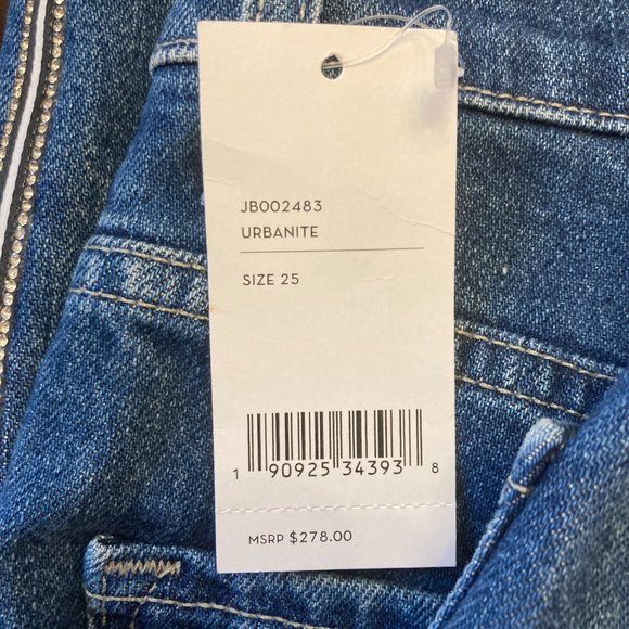 J Brand Jules High-Rise Ankle Straight Leg Embellished Urbanite Denim Jeans - Picture 14 of 15